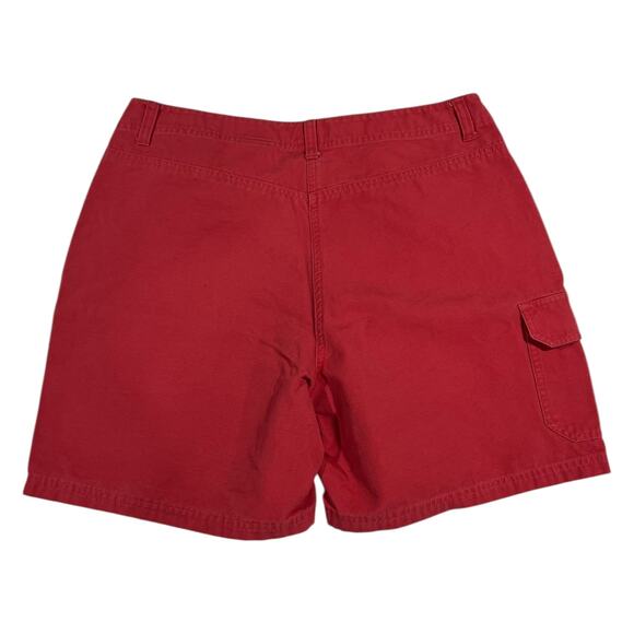 Eddie Bauer Cargo Shorts Size 10 Red Cotton Outdoor Casual Womens - Picture 2 of 9
